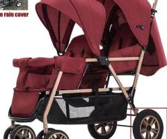 poussette double pliable pour bébé - 2