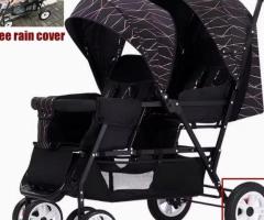 poussette double pliable pour bébé - 4